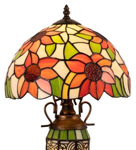 Brilagi - Tiffany vitrážová stolní lampa SUNFLOWER 1xE27/60W/230V + 1xE14/40W