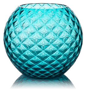 Skloglass Váza DAHLIA 180mm Aquamarine Barvy: Aquamarine