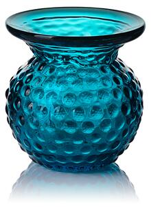 Skloglass Ručně foukaná vázička Lobelka 11cm Aquamarine Velikost: 11cm
