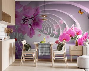 Fototapety Květina, voda a okvětní lístek, Fototapety 3D, Fototapety 3d květiny, u70606 : uwalls.cz