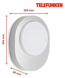 Telefunken 312004TF - LED Venkovní nástěnné svítidlo LED/8W/230V IP44 stříbrná