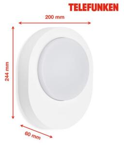 Telefunken 312006TF - LED Venkovní nástěnné svítidlo LED/8W/230V IP44 bílá