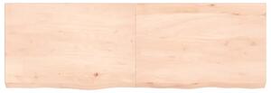 Nástěnná police 120x40x(2-6) cm neošetřené masivní dubové dřevo