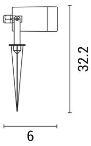 Venkovní lampa 1xGU10/5W/230V IP65 bílá