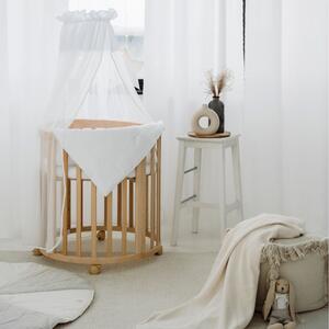 Monbaby nábytek Waldin Rostoucí oválná dětská postýlka pro miminko 7v1 s matrací Barva: Bílá