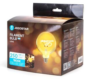 LED Žárovka FILAMENT E27/4W/230V 1800K love - Aigostar