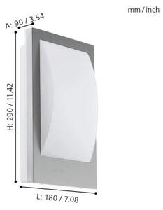 Eglo 33569 - LED Venkovní nástěnné svítidlo VERRES-C 1xE27/9W/230V IP44