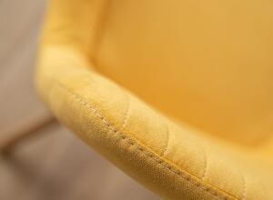 Židle Feretti čalouněná, dubové nohy, barva žlutá