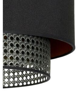 Duolla - Přisazený lustr BOHO RATTAN 1xE27/15W/230V pr. 45 cm černá