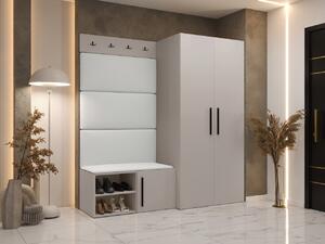 Předsíňová sestava Hekurt I, Barva: kašmír, Barva látek:: ekokůže Soft 017 (bíla) 5903211431937
