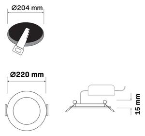LED Podhledové svítidlo RIGEL LED/14W/230V 4000K pr. 22 cm černá