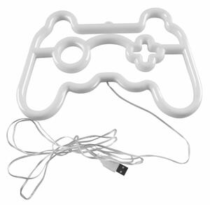 LED Neonová nástěnná dekorace GAME LED/3W/3xAA USB modrá