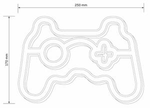 LED Neonová nástěnná dekorace GAME LED/3W/3xAA USB modrá