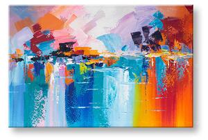 Malovaný obraz na stěnu ABSTRAKT 1 díl 90x60 cm - 90×60 cm / Klasický 2 cm