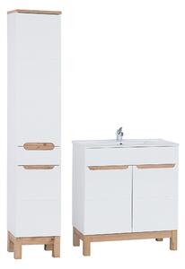 Comad Set koupelnového nábytku Bali White 80 bílá lesk (3 kusy nábytku)