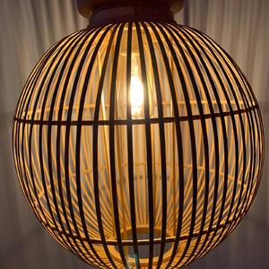 Závěsné svítidlo Hildegarda z bambusu, Ø 30 cm