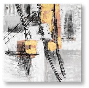 Malovaný obraz na stěnu ABSTRAKT 1 díl - 60x60 cm - 60×60 cm / Klasický 2 cm