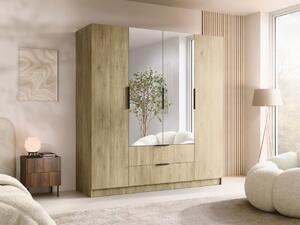 Šatní skříň Betaso II 200, Barva: dub cremona / dub cremona + černá 5903211451522