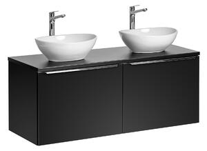 Comad Koupelnová skříňka s deskovými umyvadly set Santa Fe Black 120 černá mat
