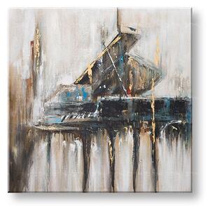 Malovaný obraz na stěnu ABSTRAKT 1 díl - 100x100 cm - 100×100 cm / Klasický 2 cm