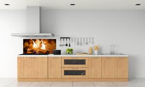 Panel do kuchyně Dřevo v krbu pksh-150964632