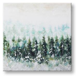 Malovaný obraz na stěnu LES 1 díl - 100x100 cm - Klasický 2 cm