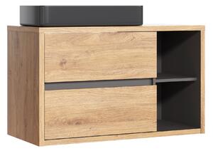Comad Koupelnová skříňka s deskovým umyvadlem set Devon 100 dub shetland/grafit