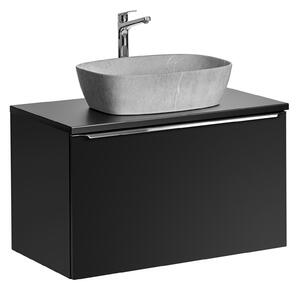 Comad Koupelnová skříňka s deskovým umyvadlem set Santa Fe Black 80 černá