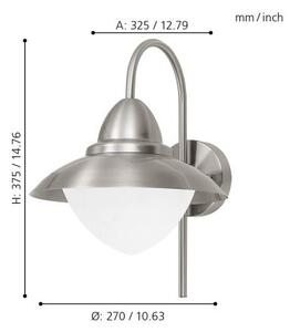 Eglo 33583 - LED RGBW Venkovní nástěnné svítidlo SIDNEY 1xE27/9W/230V IP44