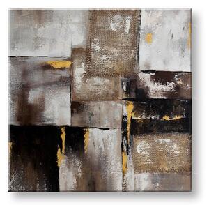 Malovaný obraz na stěnu ABSTRAKT 1 díl 70x70 cm - 70×70 cm / Klasický 2 cm