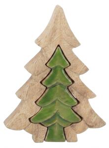 Vánoční dekorace 3D GREEN TREE 19,5 cm - více barev Barva: Světle zelená