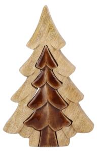 Vánoční dekorace 3D BROWN TREE 19,5 cm - více barev Barva: Hnědá