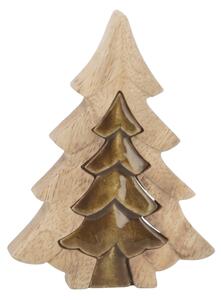 Vánoční dekorace 3D GREEN TREE 19,5 cm - více barev Barva: Zelenohnědá
