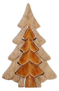 Vánoční dekorace 3D BROWN TREE 19,5 cm - více barev Barva: Světle hnědá