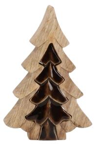 Vánoční dekorace 3D BROWN TREE 19,5 cm - více barev Barva: Tmavě hnědá