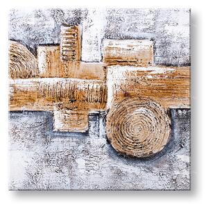 Malovaný obraz na stěnu ABSTRAKT 1 díl - 50x50 cm - 50×50 cm / Klasický 2 cm