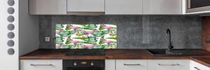 Panel do kuchyně Plameňáci a rostliny pksh-154753401