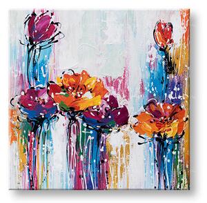 Malovaný obraz na stěnu ABSTRAKT 1 díl - 60x60 cm - 60×60 cm / Premium 4 cm