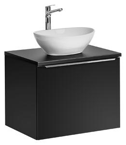 Comad Koupelnová skříňka s deskovým umyvadlem Santa Fe Black 60 černá mat