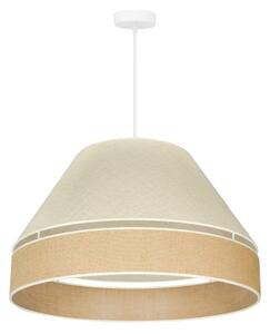 Duolla - Lustr na lanku YUTE AVIGNON 1xE27/15W/230V pr. 60 cm šedá/hnědá