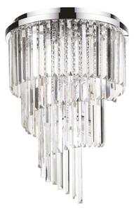 Ideal Lux - Křišťálový přisazený lustr CARLTON 12xE14/40W/230V pr. 50 cm chrom