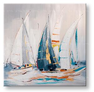 Malovaný obraz na stěnu ABSTRAKT 1 díl - 80x80 cm - 80×80 cm / Klasický 2 cm