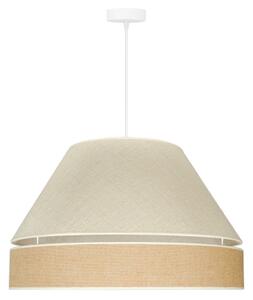 Duolla - Lustr na lanku YUTE AVIGNON 1xE27/15W/230V pr. 60 cm šedá/hnědá