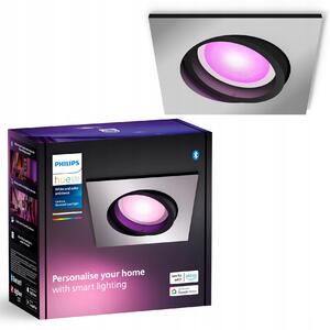 Čtvercové bodové světlo Philips Hue stříbrné