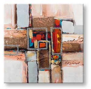 Malovaný obraz na stěnu ABSTRAKT 1 díl - 70x70 cm - 70×70 cm / Klasický 2 cm