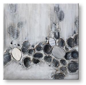 Malovaný obraz na stěnu ABSTRAKT 1 díl - 100x100 cm - 100×100 cm / Klasický 2 cm