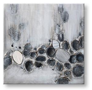 Malovaný obraz na stěnu ABSTRAKT 1 díl - 100x100 cm - 100×100 cm / Klasický 2 cm