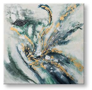 Malovaný obraz na stěnu ABSTRAKT 1 díl - 100x100 cm - 100×100 cm / Klasický 2 cm