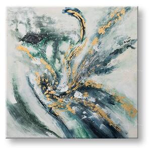 Malovaný obraz na stěnu ABSTRAKT 1 díl - 100x100 cm - 100×100 cm / Klasický 2 cm
