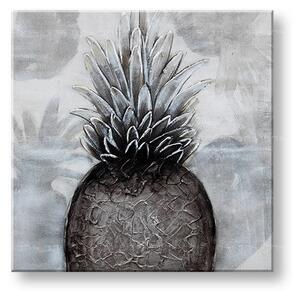 Malovaný obraz na stěnu ANANAS 1 díl 60x60 cm - 60×60 cm / Klasický 2 cm